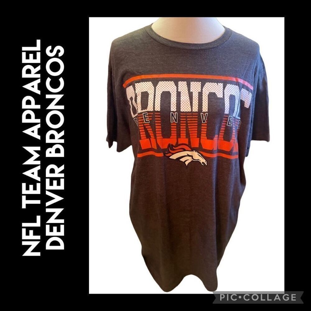 NFL Team Apparel Denver Broncos Graphic T-Shirt Size Large-NWOT